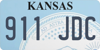 KS license plate 911JDC