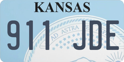 KS license plate 911JDE