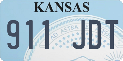 KS license plate 911JDT