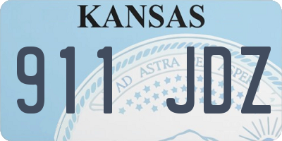 KS license plate 911JDZ