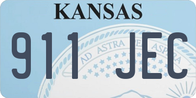 KS license plate 911JEC