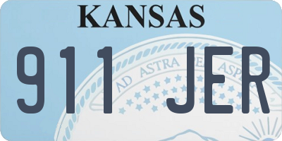 KS license plate 911JER