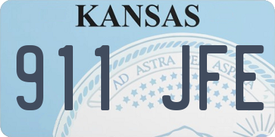 KS license plate 911JFE