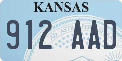 KS license plate 912AAD