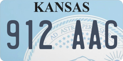 KS license plate 912AAG