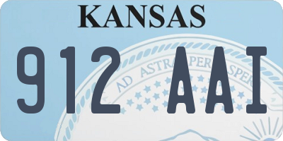 KS license plate 912AAI