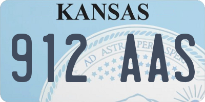 KS license plate 912AAS