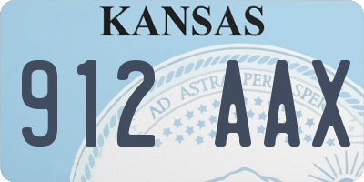 KS license plate 912AAX