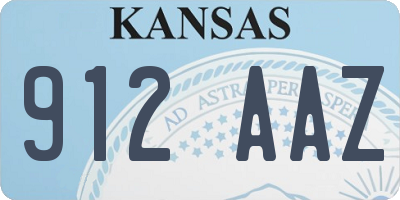 KS license plate 912AAZ