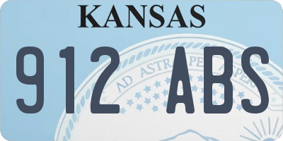 KS license plate 912ABS