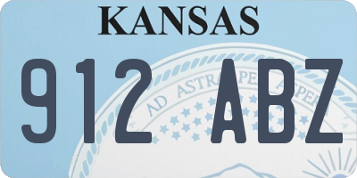 KS license plate 912ABZ