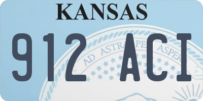 KS license plate 912ACI