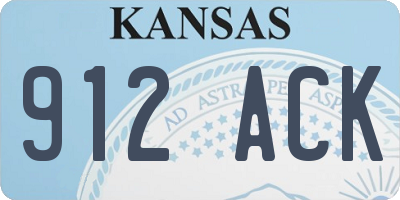 KS license plate 912ACK