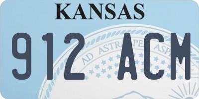 KS license plate 912ACM