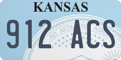 KS license plate 912ACS