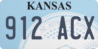 KS license plate 912ACX