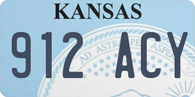 KS license plate 912ACY