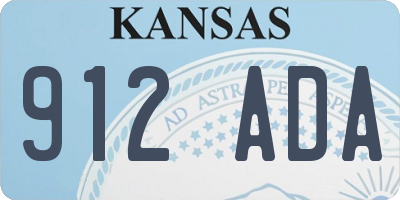 KS license plate 912ADA