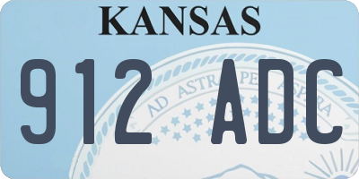 KS license plate 912ADC