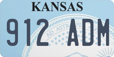 KS license plate 912ADM