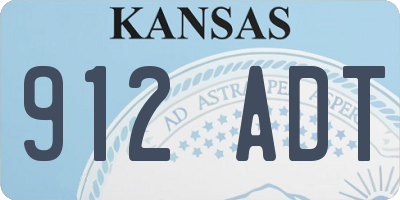 KS license plate 912ADT