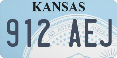KS license plate 912AEJ