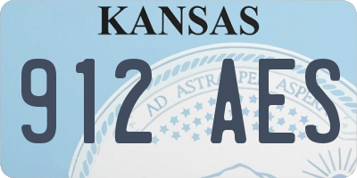 KS license plate 912AES