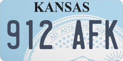KS license plate 912AFK