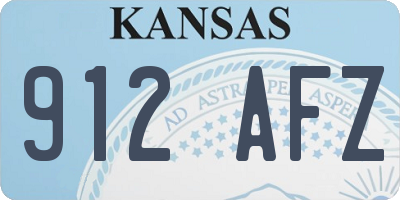 KS license plate 912AFZ