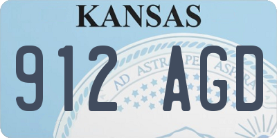 KS license plate 912AGD