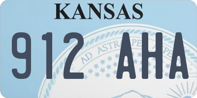 KS license plate 912AHA