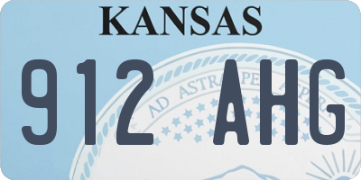 KS license plate 912AHG