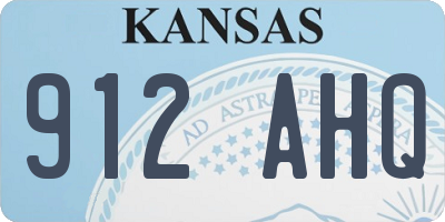 KS license plate 912AHQ