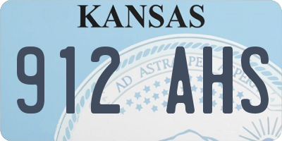 KS license plate 912AHS