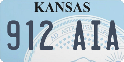 KS license plate 912AIA