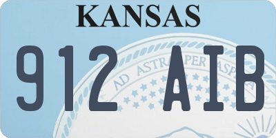 KS license plate 912AIB