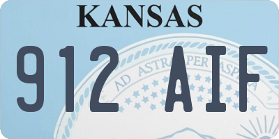 KS license plate 912AIF