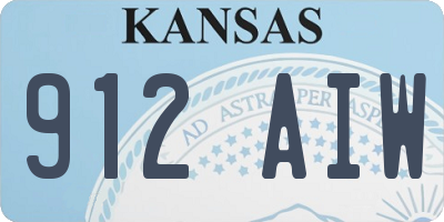 KS license plate 912AIW