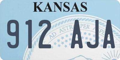 KS license plate 912AJA
