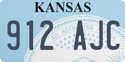 KS license plate 912AJC