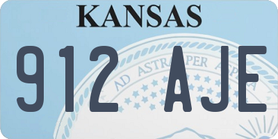 KS license plate 912AJE