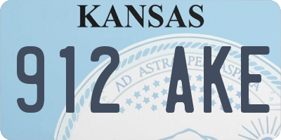 KS license plate 912AKE