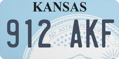 KS license plate 912AKF