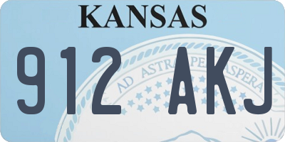 KS license plate 912AKJ