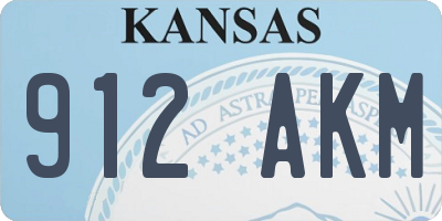KS license plate 912AKM