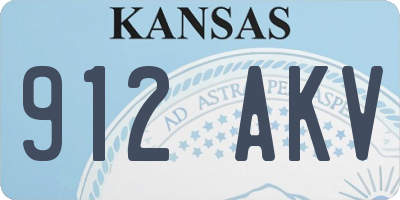 KS license plate 912AKV
