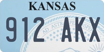 KS license plate 912AKX