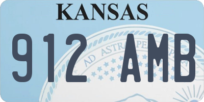 KS license plate 912AMB