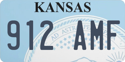 KS license plate 912AMF