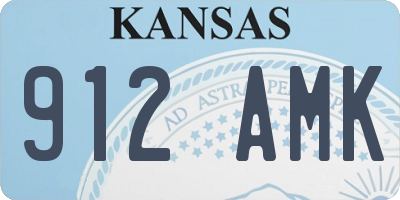 KS license plate 912AMK